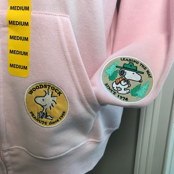 Peanuts Snoopy Woodstock Women's Full Zip Sweatshirt Hoodie Medium NEW - Picture 7 of 12